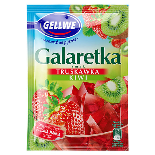 Gellwe Galaretka smak truskawka kiwi 72 g